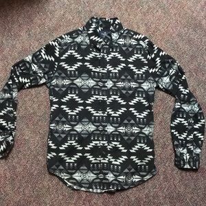 American Eagle Tribal Flannel Button Up Shirt